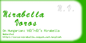 mirabella voros business card